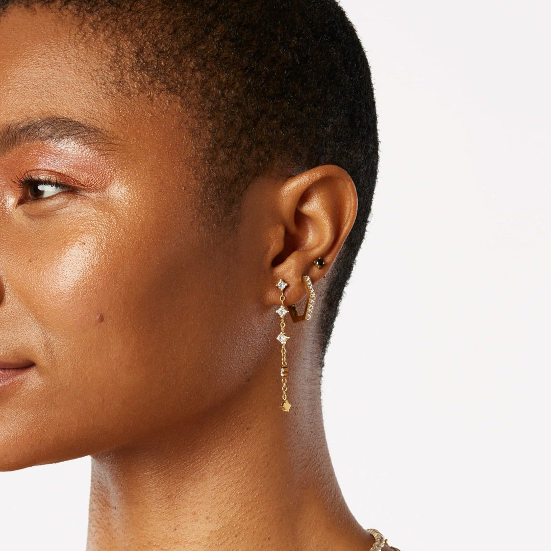 Pavé Friday Hoop Earrings