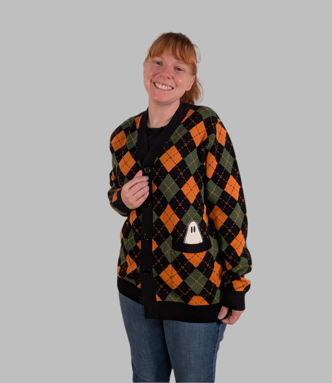 The Pocket Ghost Halloween Cardigan