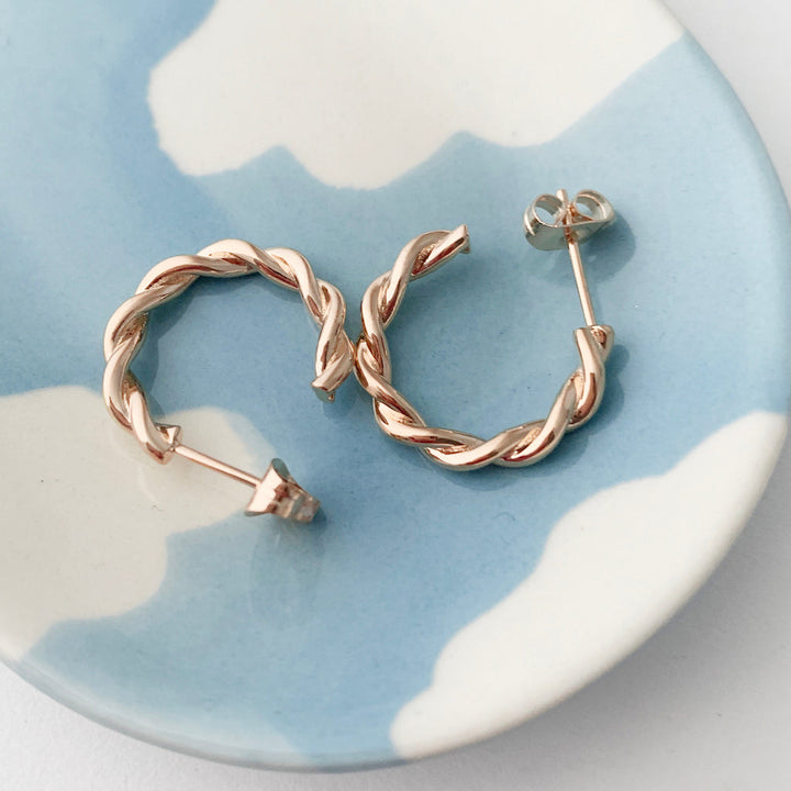 Thick Twist Hoops