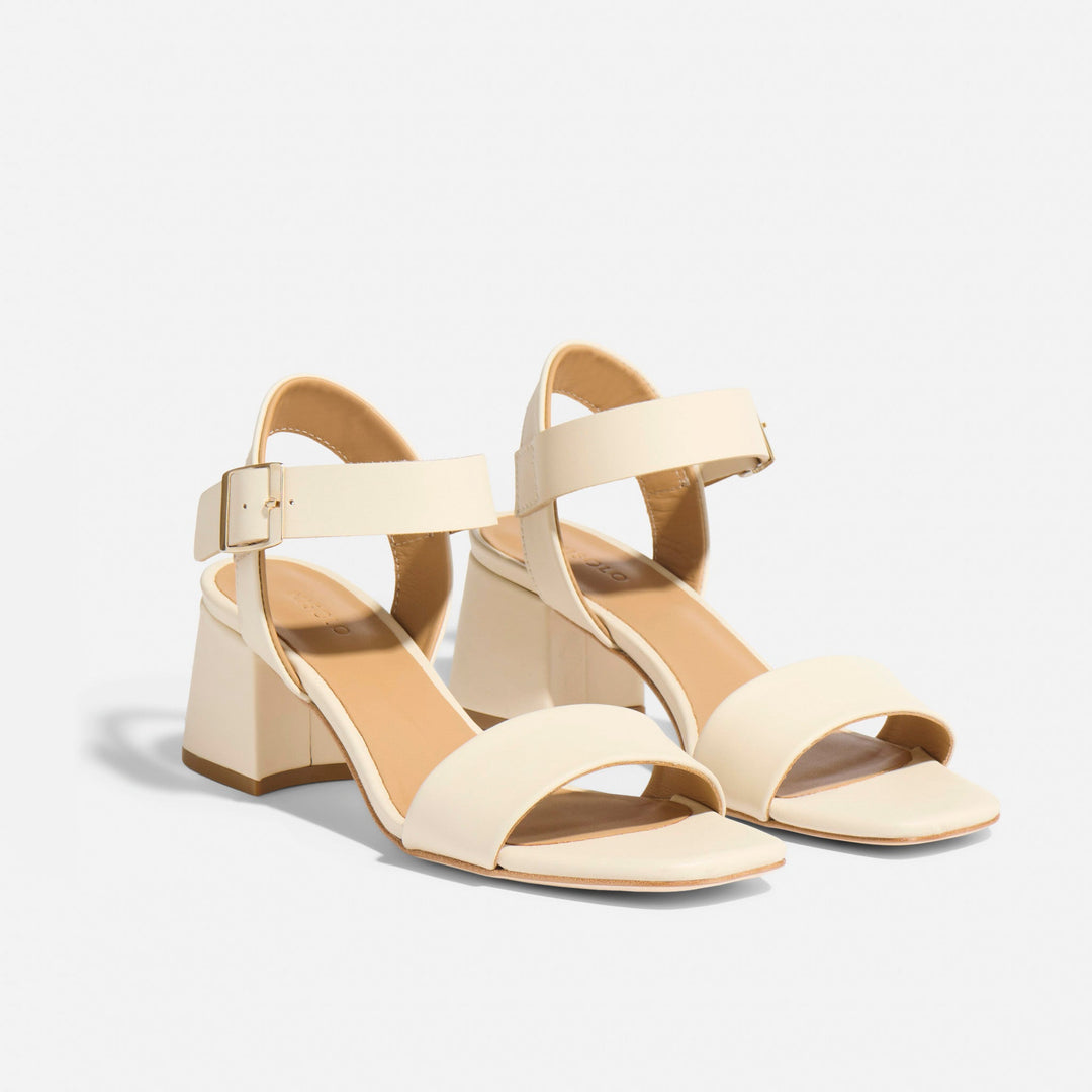 Stella Go-To Block Heel Sandal Bone