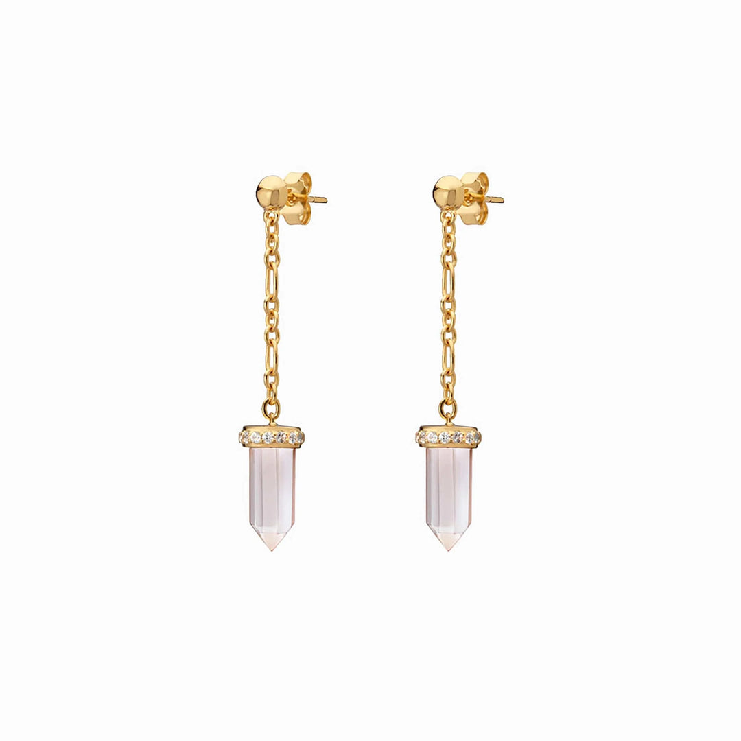 Crystal Quartz Drop Earrings