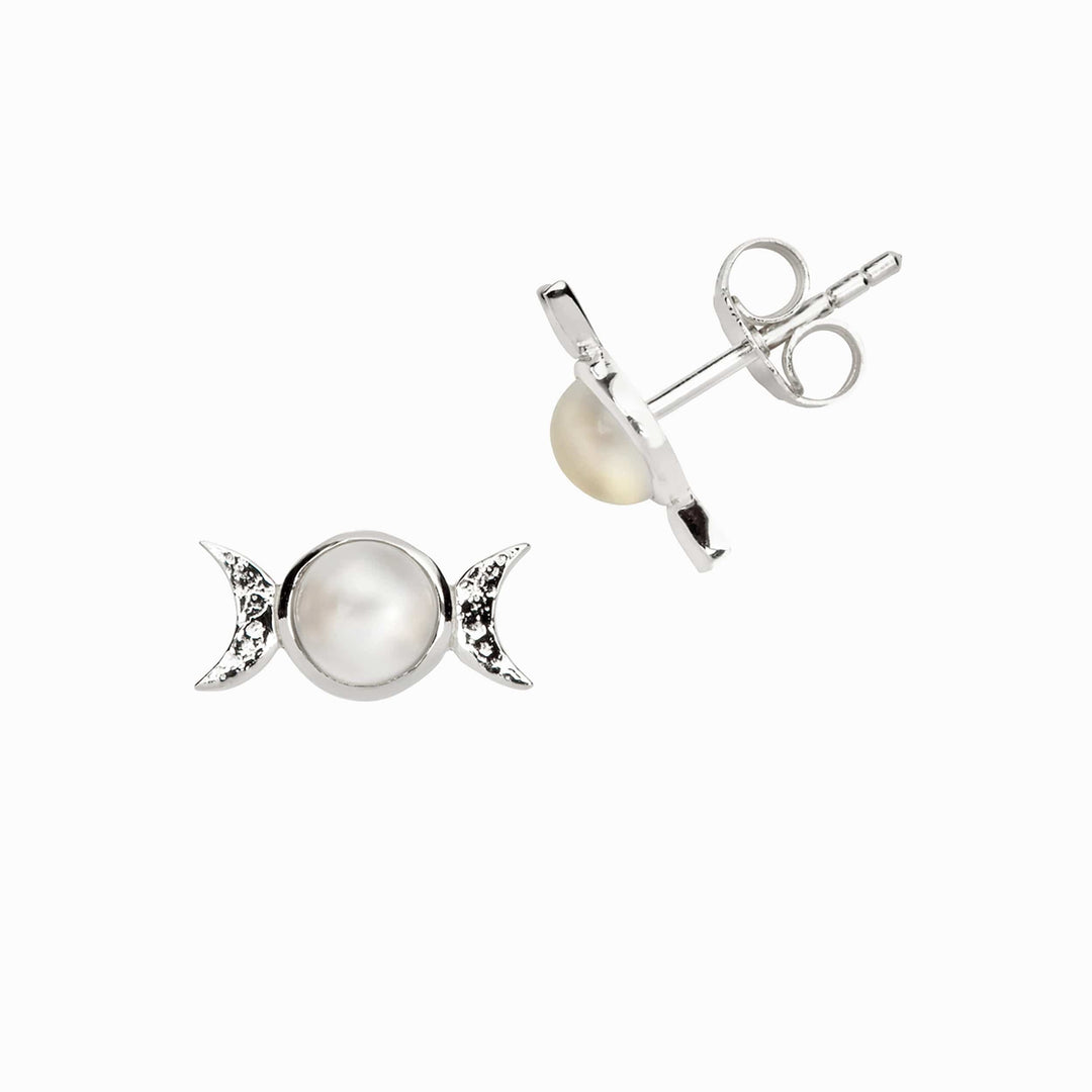 Triple Moon Stud Earring