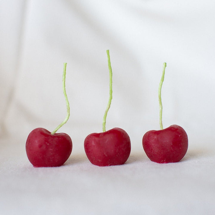 Beeswax Cherry Birthday Candles