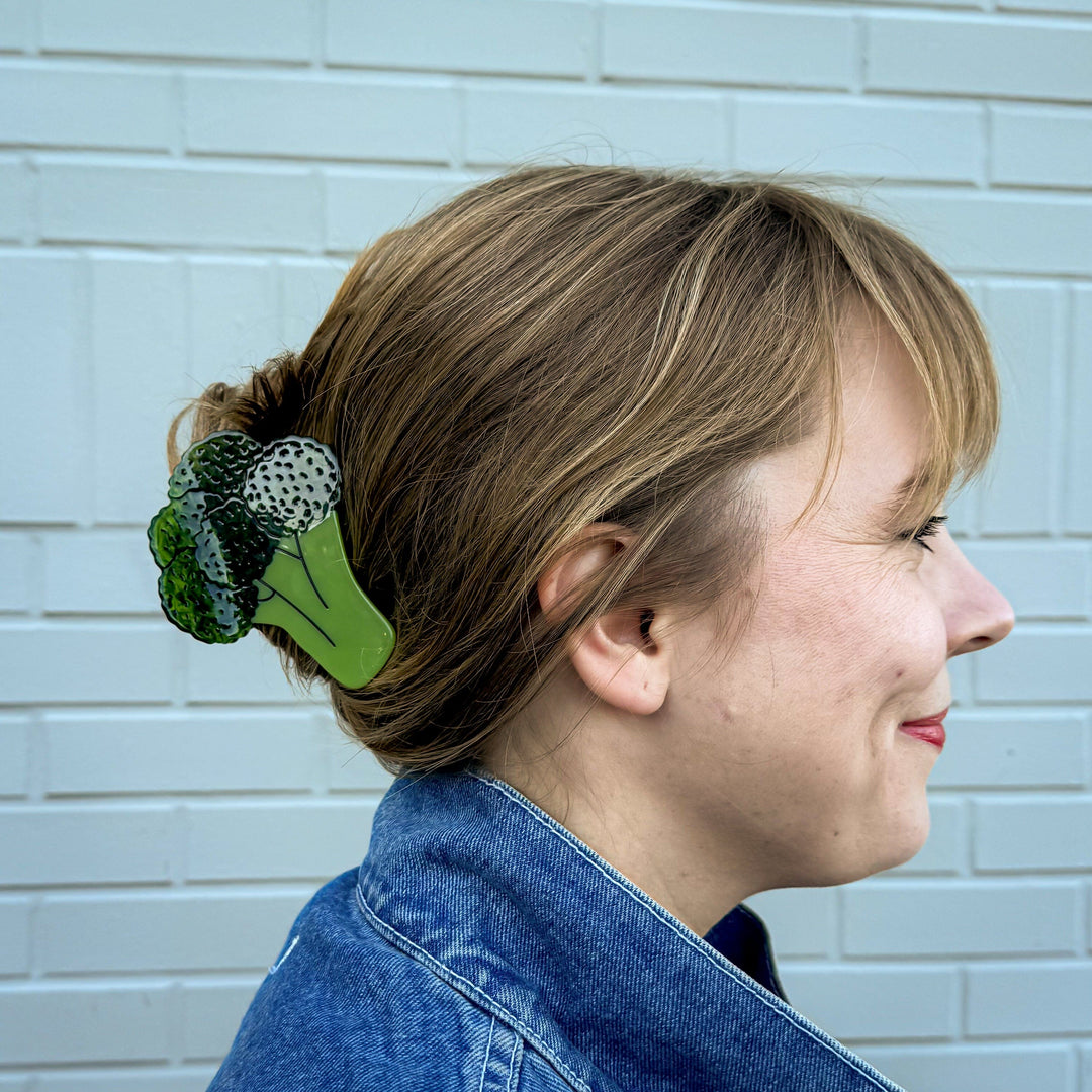 Large Broccoli Hair Claw Clip