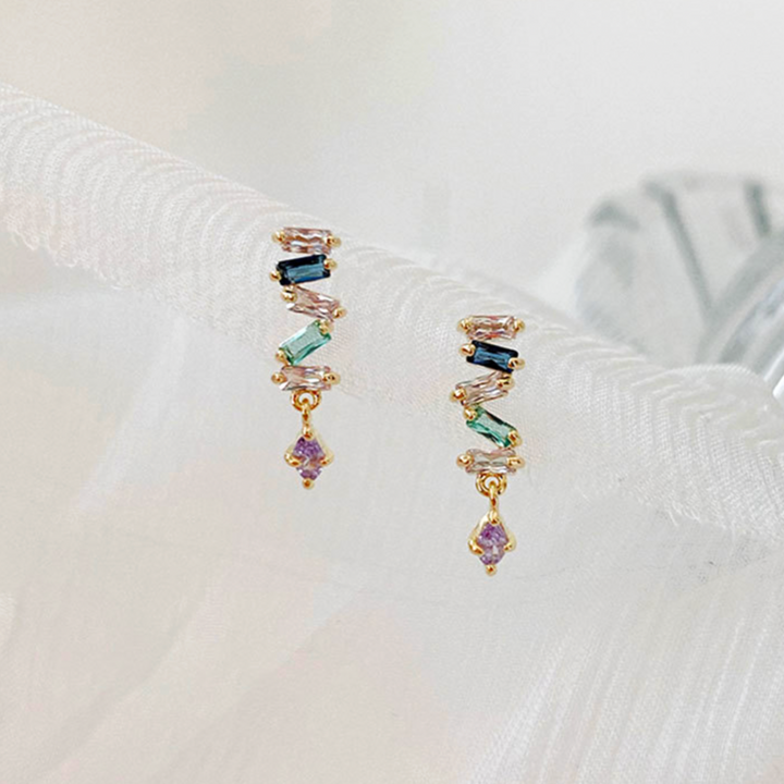 Serpent Tail Gem Earrings