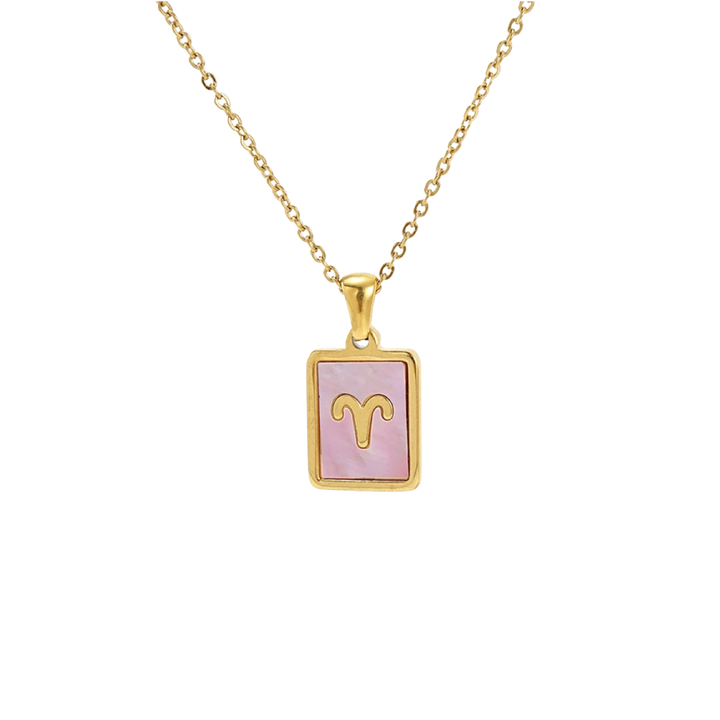 The Pink Pearl Zodiac Necklace