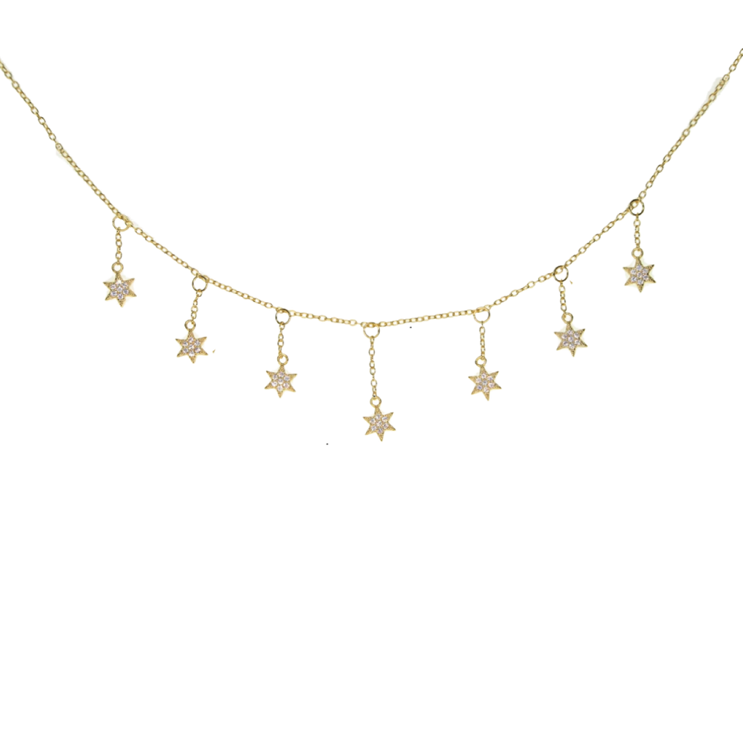 Stellar Drop Choker Necklace