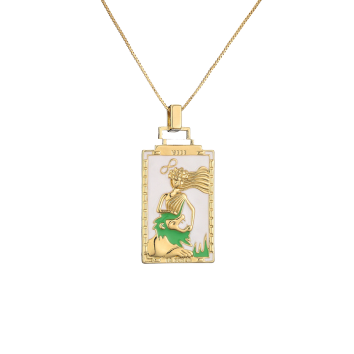 The Lioness Tarot Card Necklace