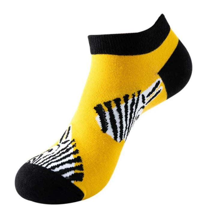 Zebra Face Ankle Socks (Adult Medium)