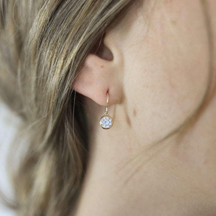 Collette Solitaire Drop Earrings