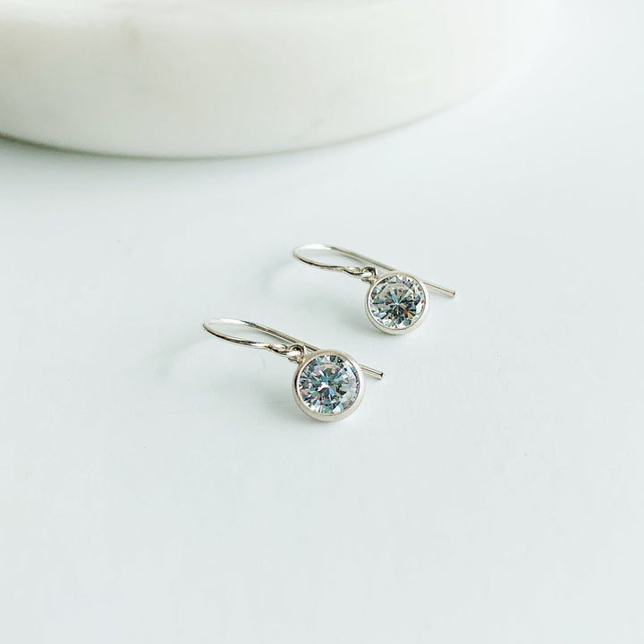 Collette Solitaire Drop Earrings