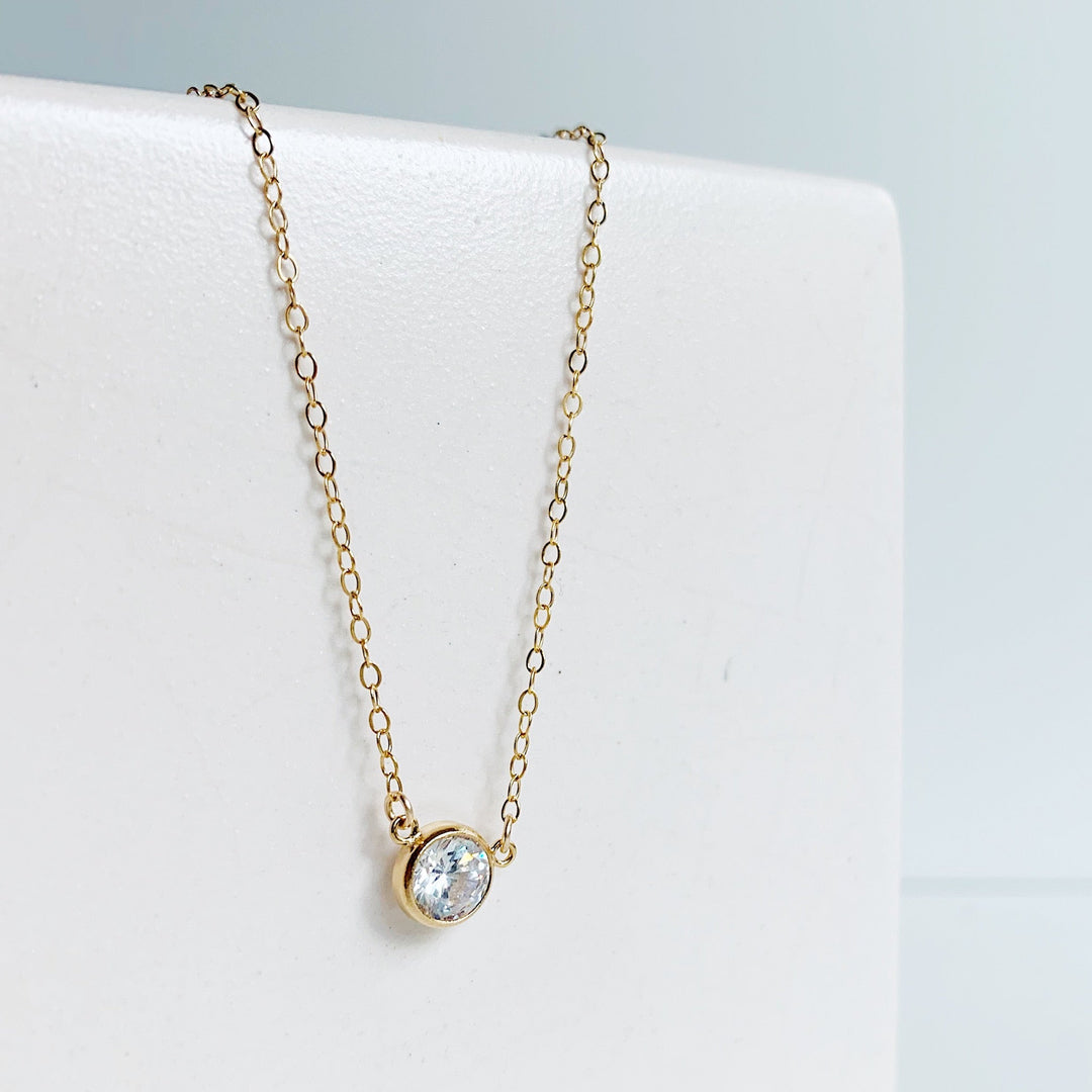 Collette Solitaire Necklace