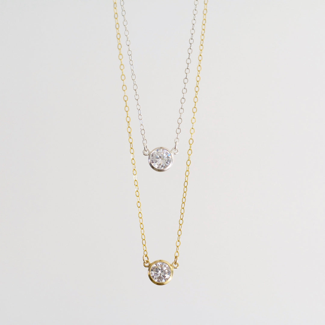 Collette Solitaire Necklace