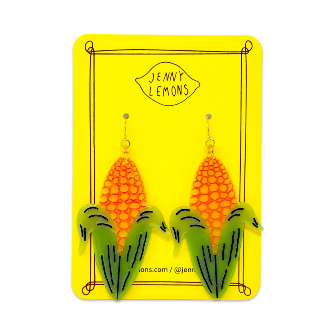 Corn Cob Acetate Earrings