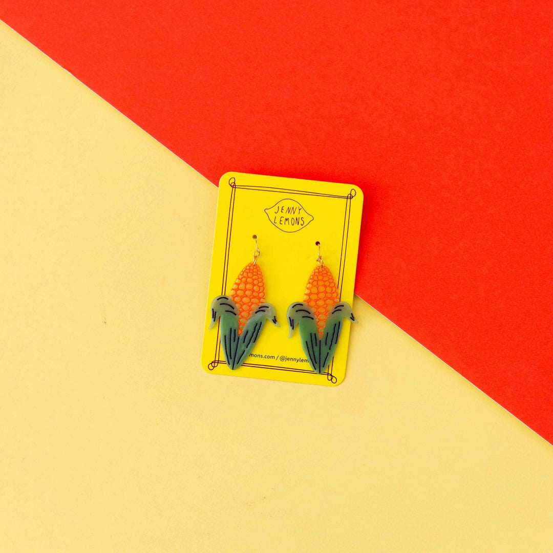 Corn Cob Acetate Earrings