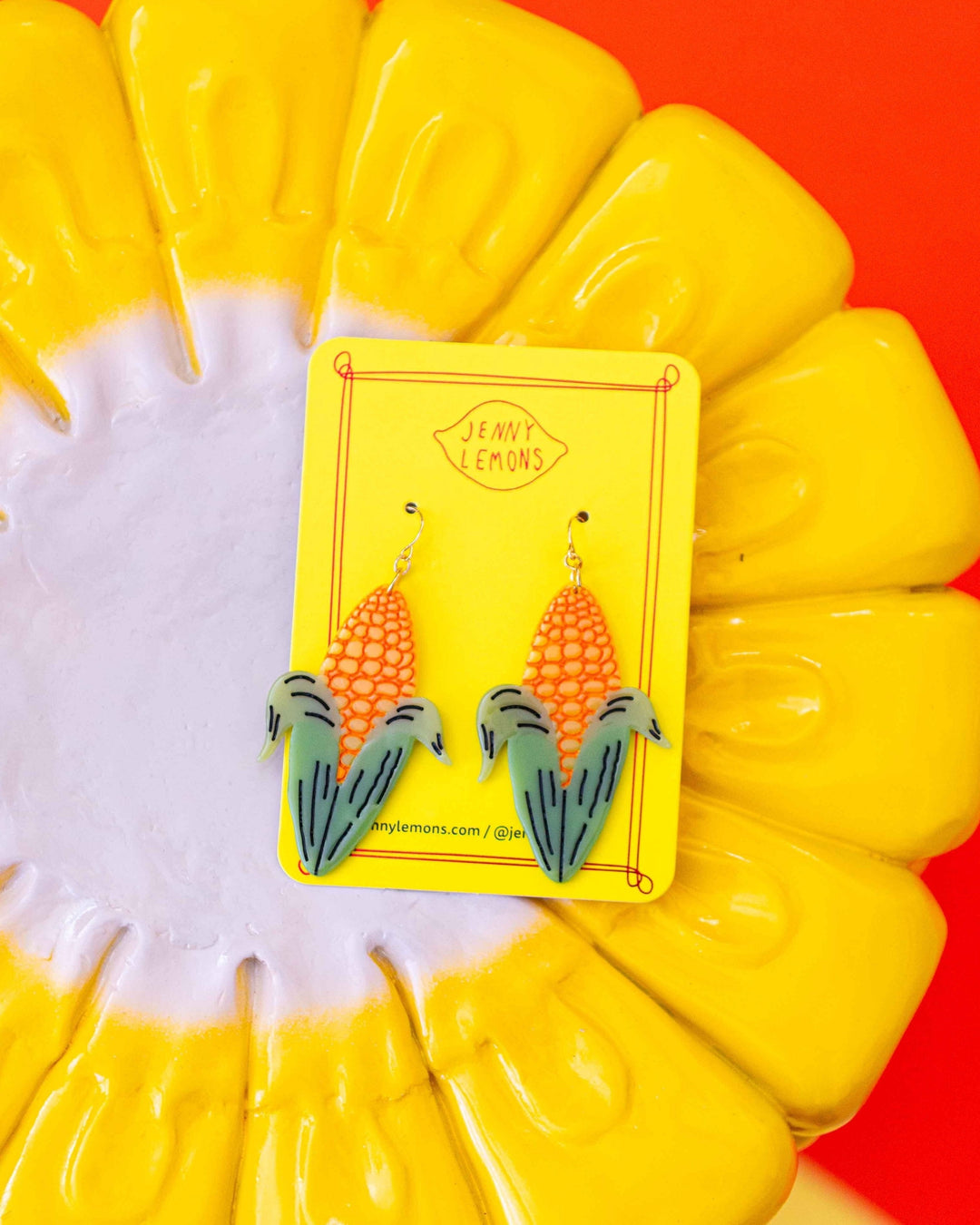 Corn Cob Acetate Earrings