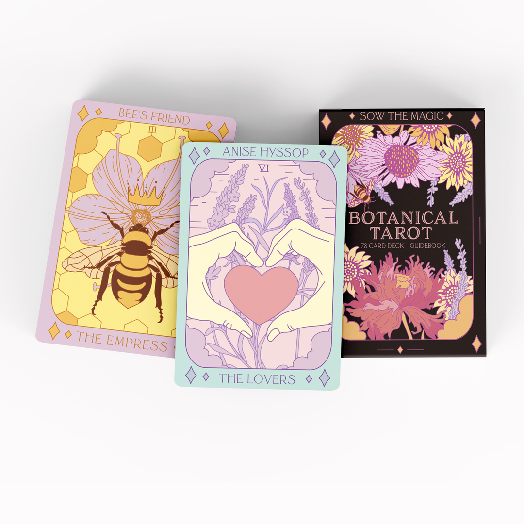 Botanical Tarot Deck + Guidebook by: Sow the Magic