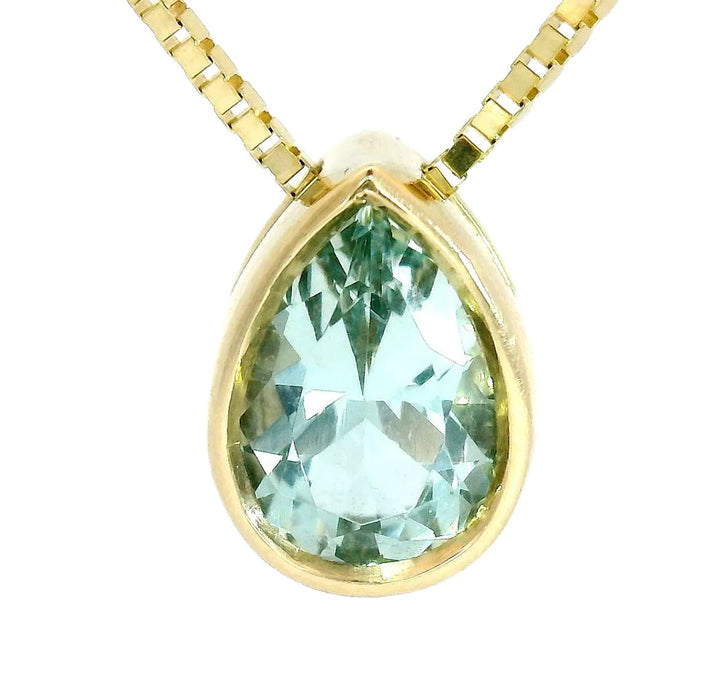 Connecticut Tourmaline Pear Necklace