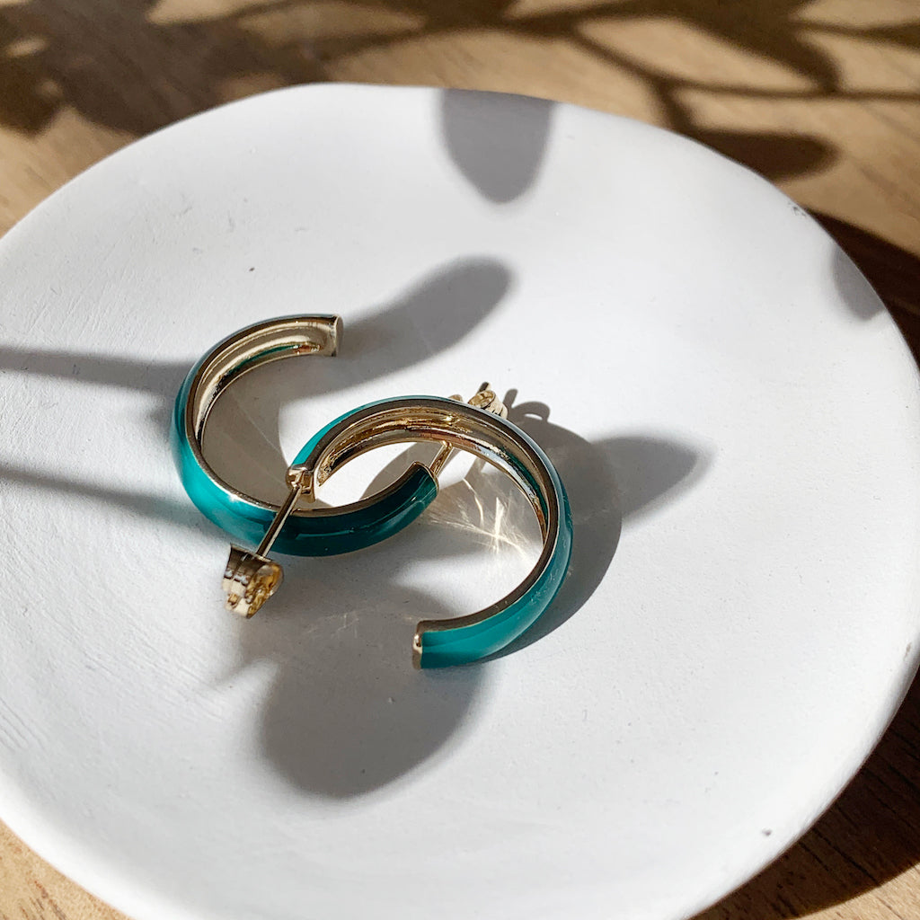 Daphne Enamel Hoops