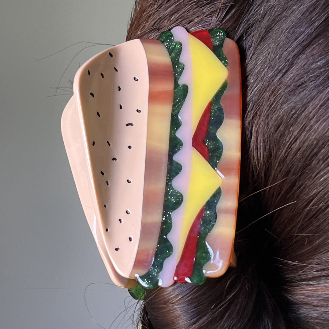 Large Deli Sandwich Hair Claw Clip