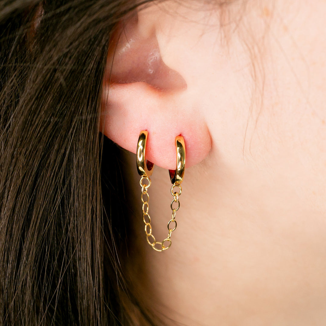 Draped Locking Huggie Earring