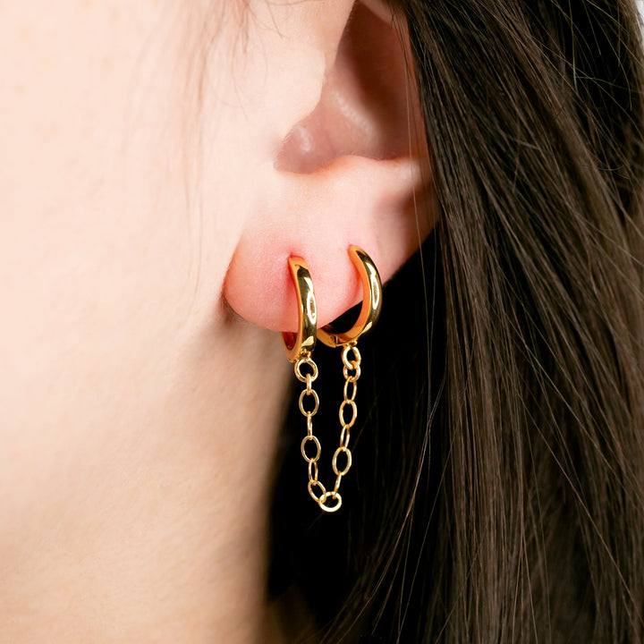 Draped Locking Huggie Earring