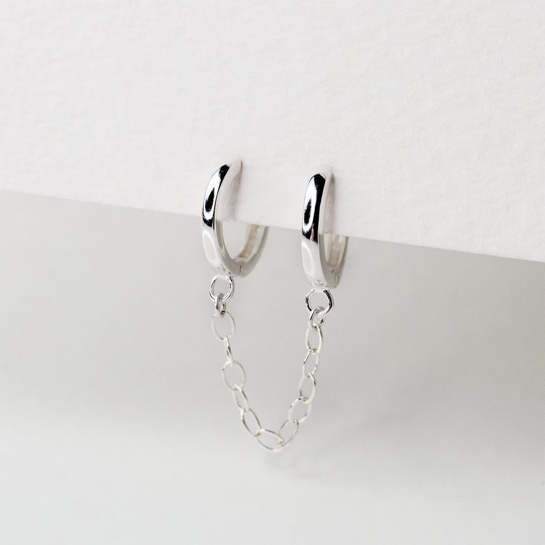 Draped Locking Huggie Earring