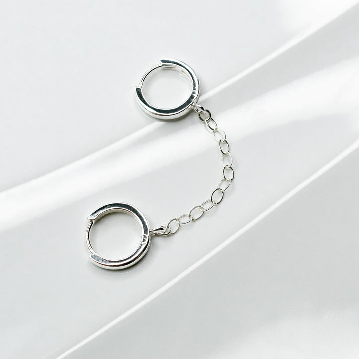 Draped Locking Huggie Earring