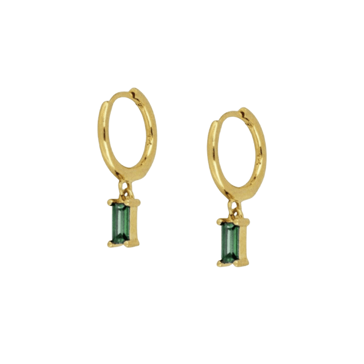 Gemma Green Huggie Earrings