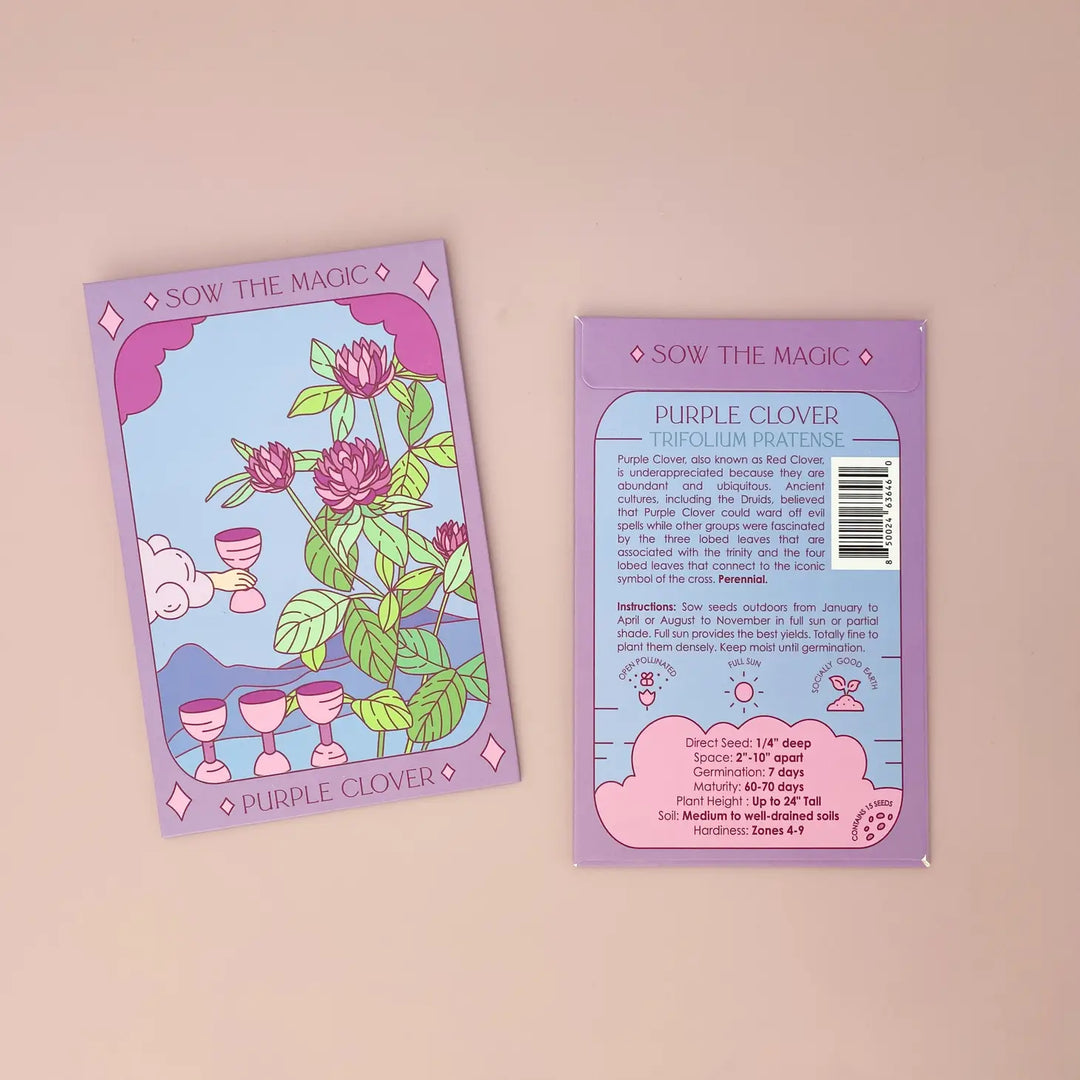 Purple Clover Tarot Garden + Gift Seed Packet