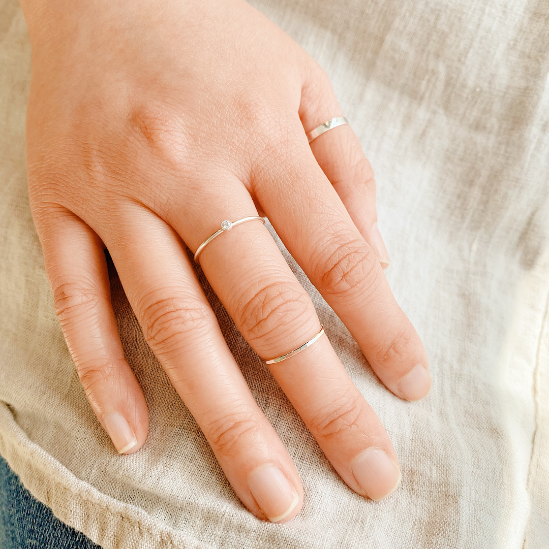 Faceted Stacking Ring