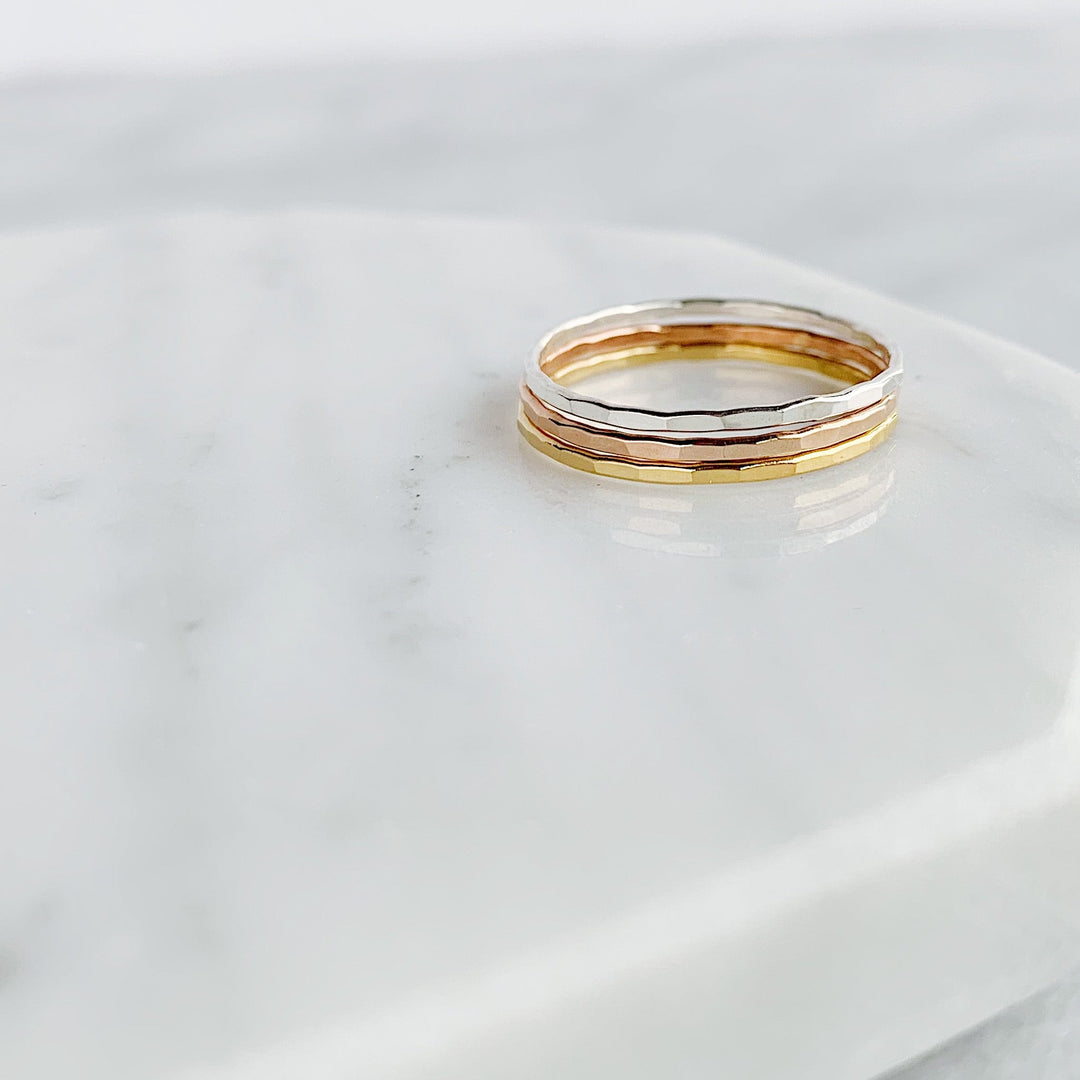 Faceted Stacking Ring