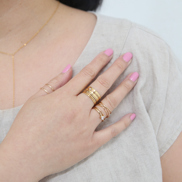 Faceted Stacking Ring