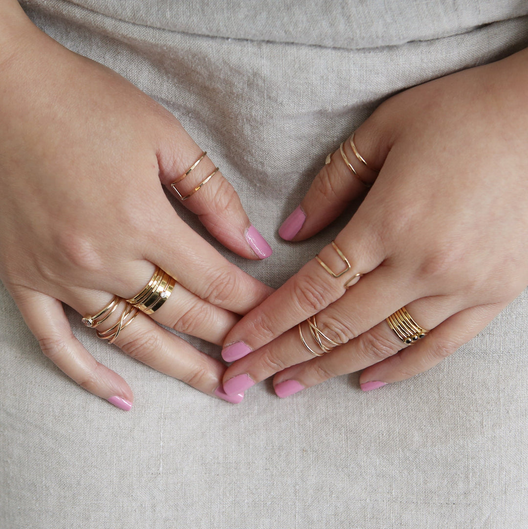 Faceted Stacking Ring