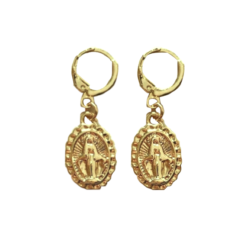 Goddess Gold Coin Earrings