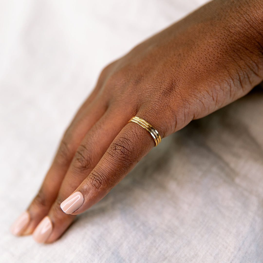 Faceted Stacking Ring