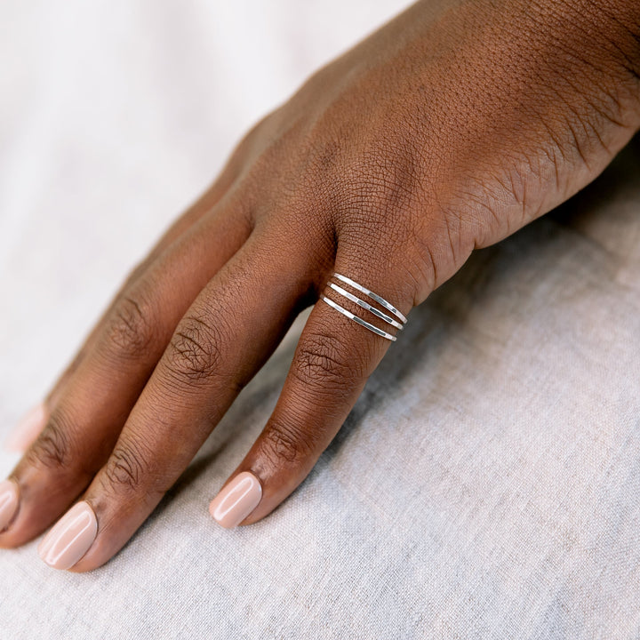 Faceted Stacking Ring