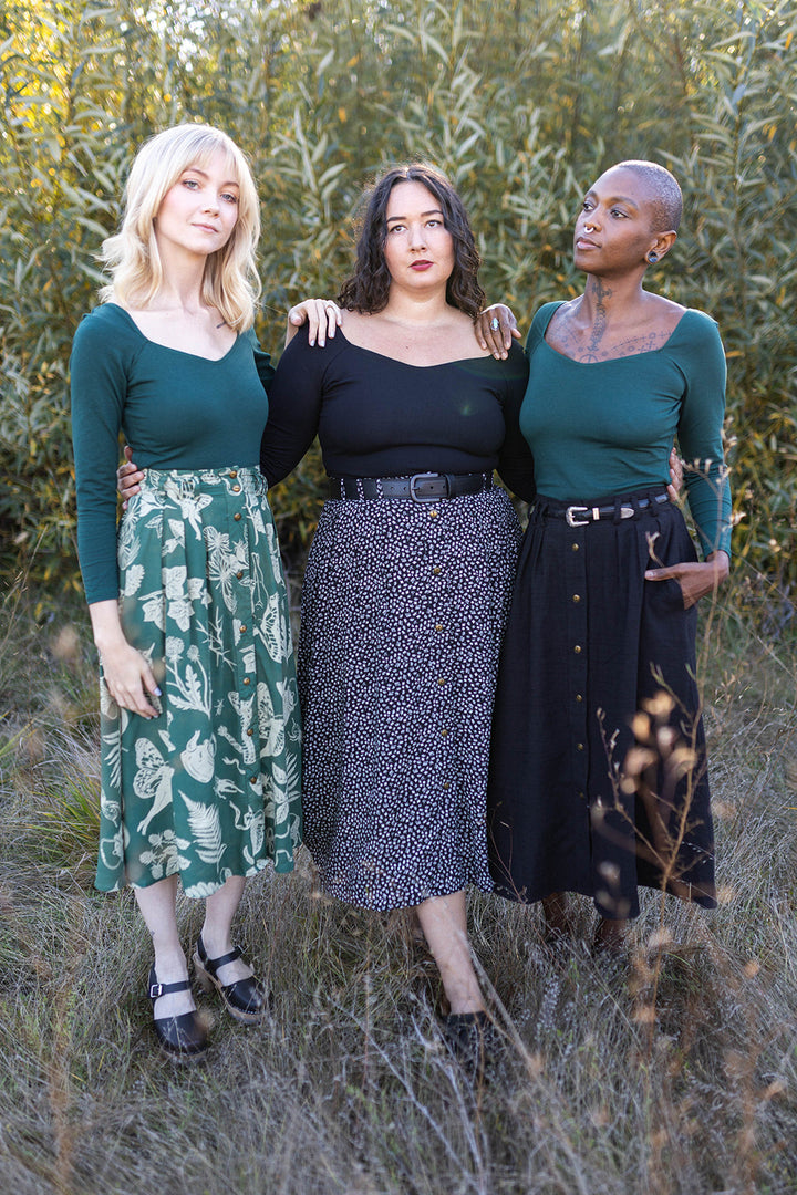 Trices Skirt in Emerald Woodland Wonder