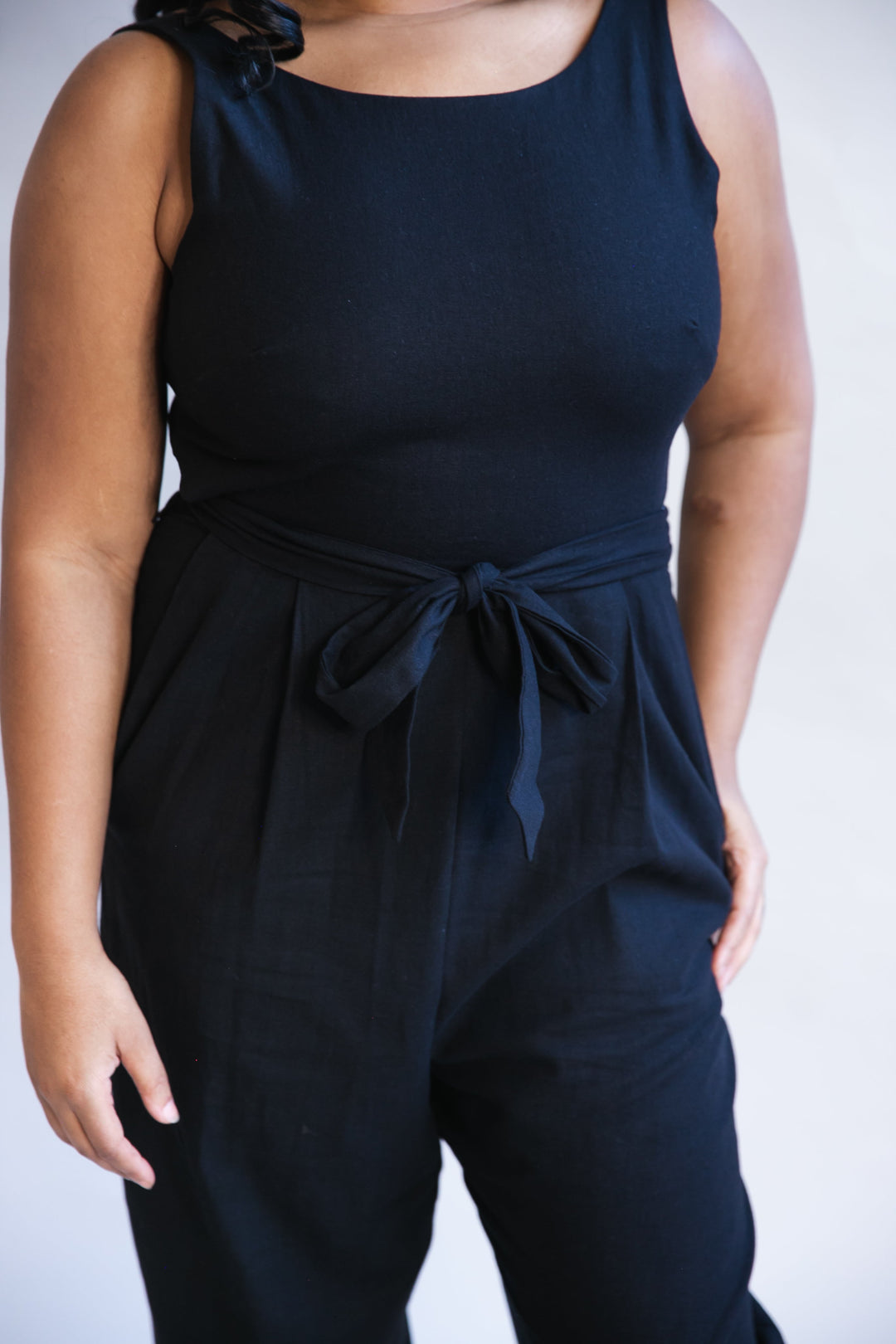 Liberty Jumpsuit in Black Linen