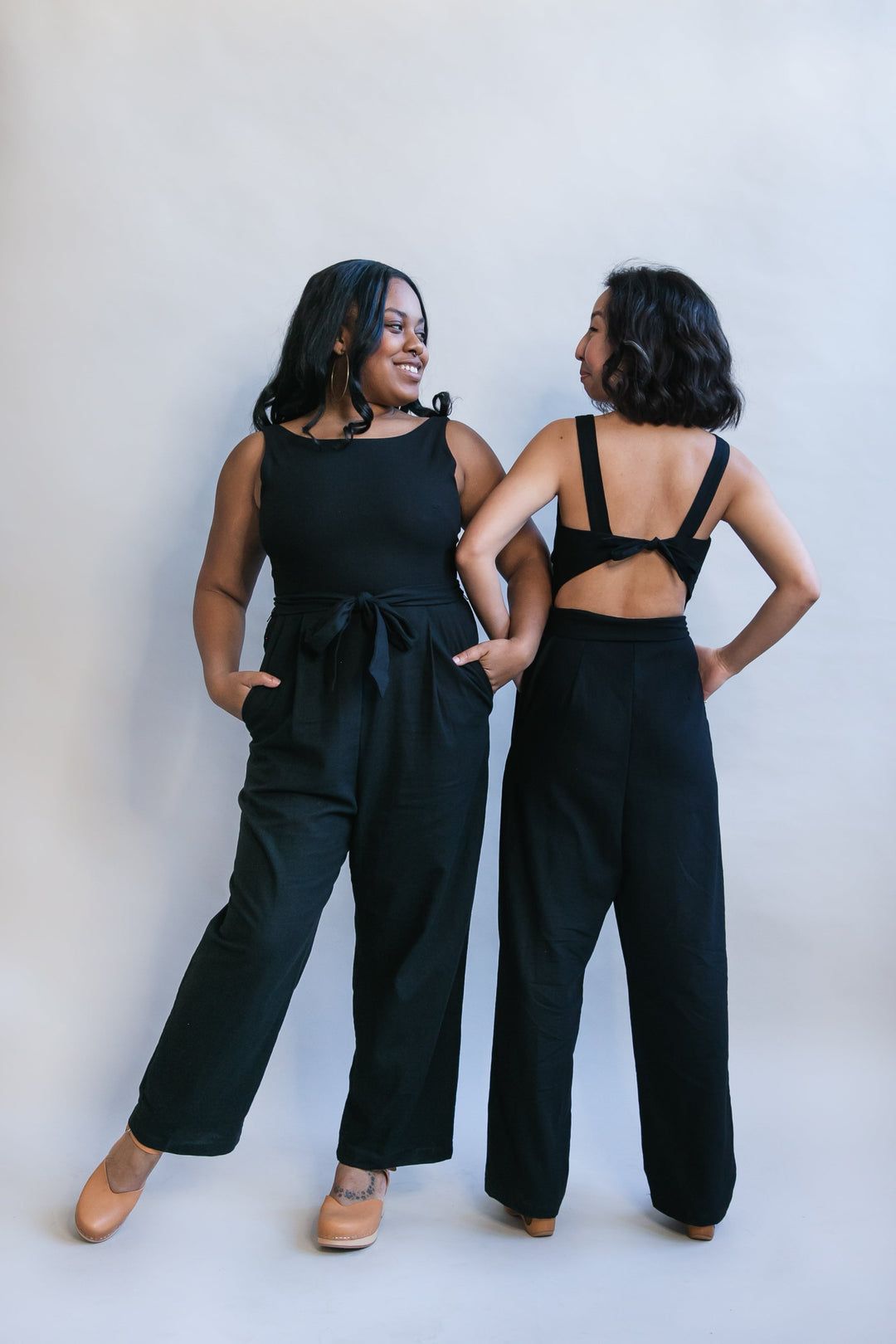 Liberty Jumpsuit in Black Linen