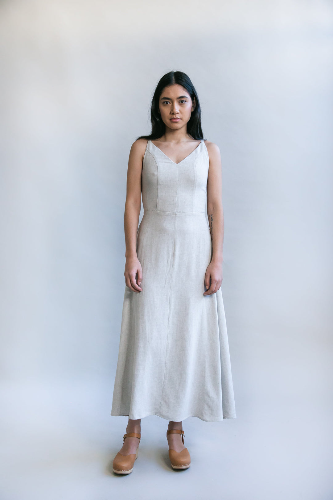 Meadow Dress in Oat Straw Linen