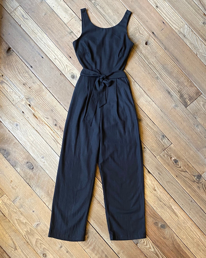 Liberty Jumpsuit in Black Linen