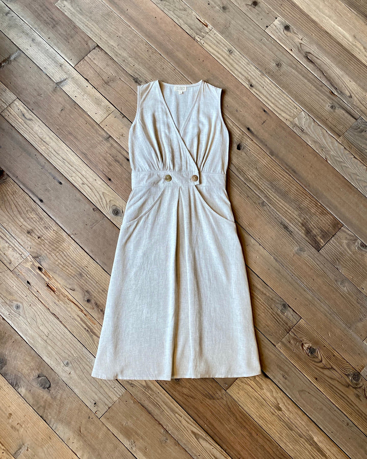 Winona Dress in Oat Linen