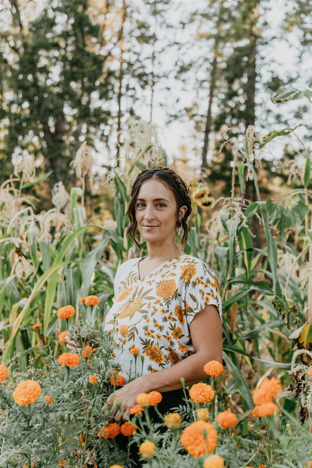 Dolman Top in Marigold Linen