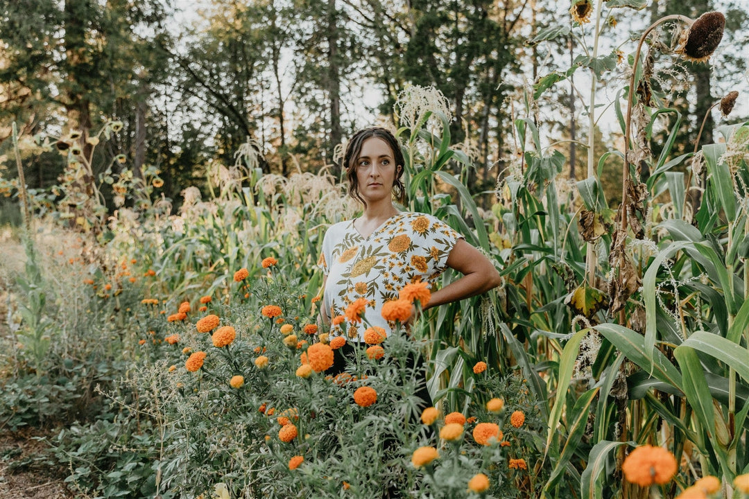 Dolman Top in Marigold Linen