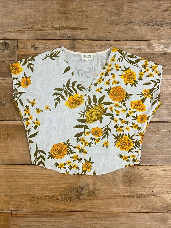 Dolman Top in Marigold Linen