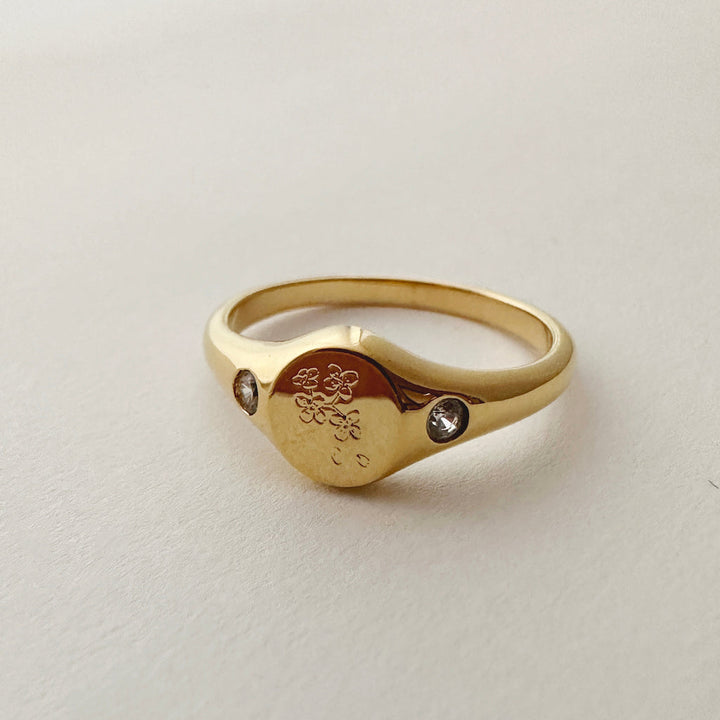 Flora Signet Ring