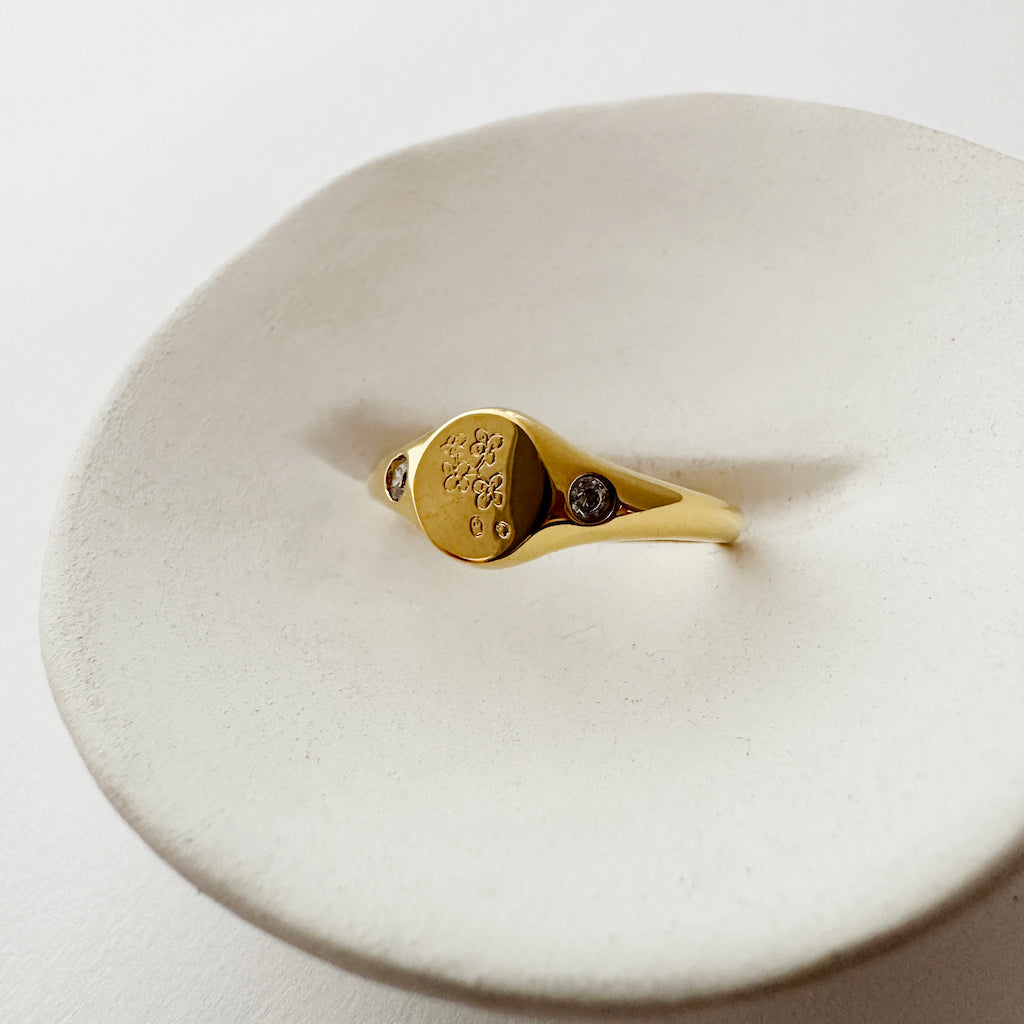 Flora Signet Ring