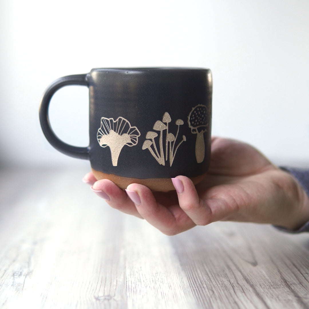 Mushroom Mug, Forest Style Handmade Pottery