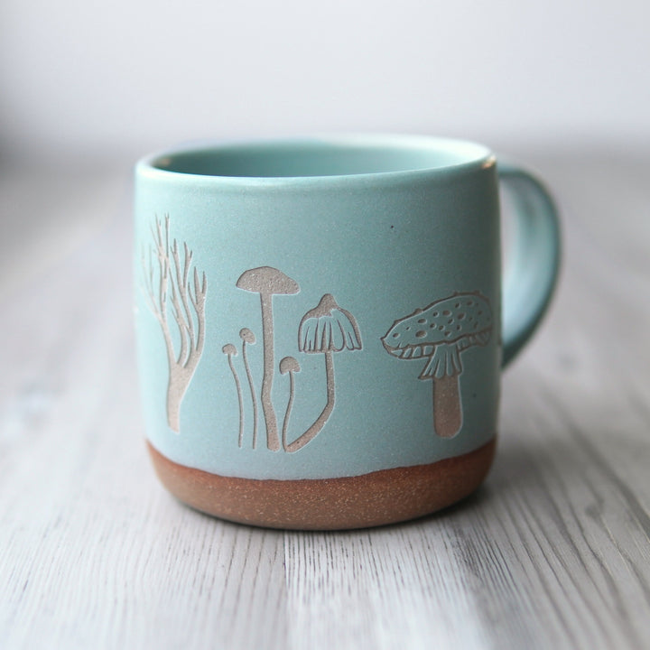 Mushroom Mug, Forest Style Handmade Pottery